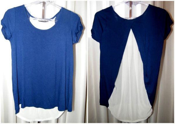 Camiseta Malha Detalhe Costas em Seda
